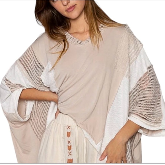 POL Ready or Not Oatmeal Top NWT - Picture 2 of 4